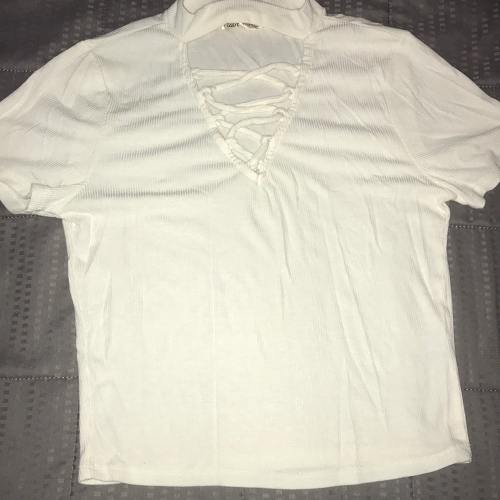 Heart Hips White Crop top🤍